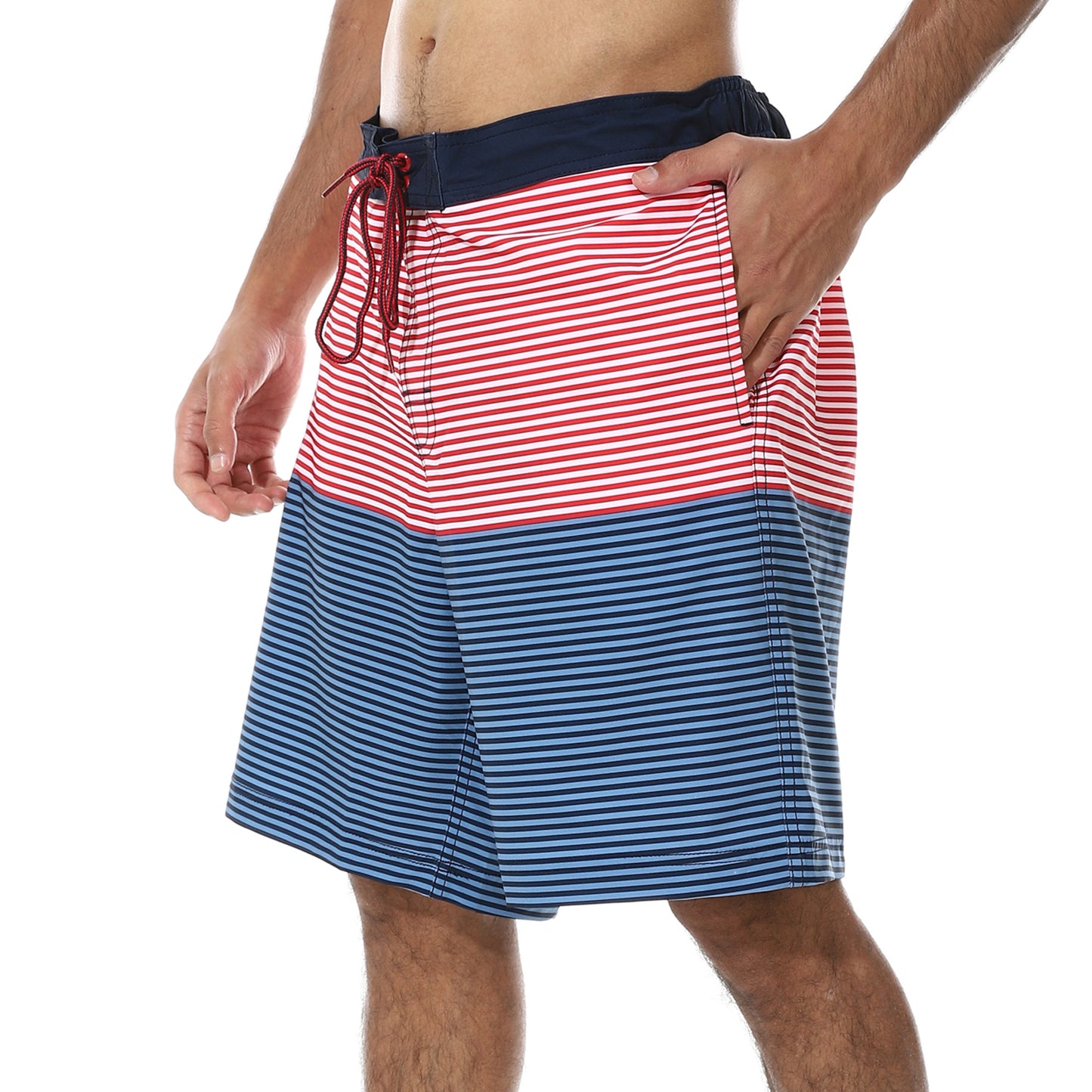 Men's Striped Swimming Shorts