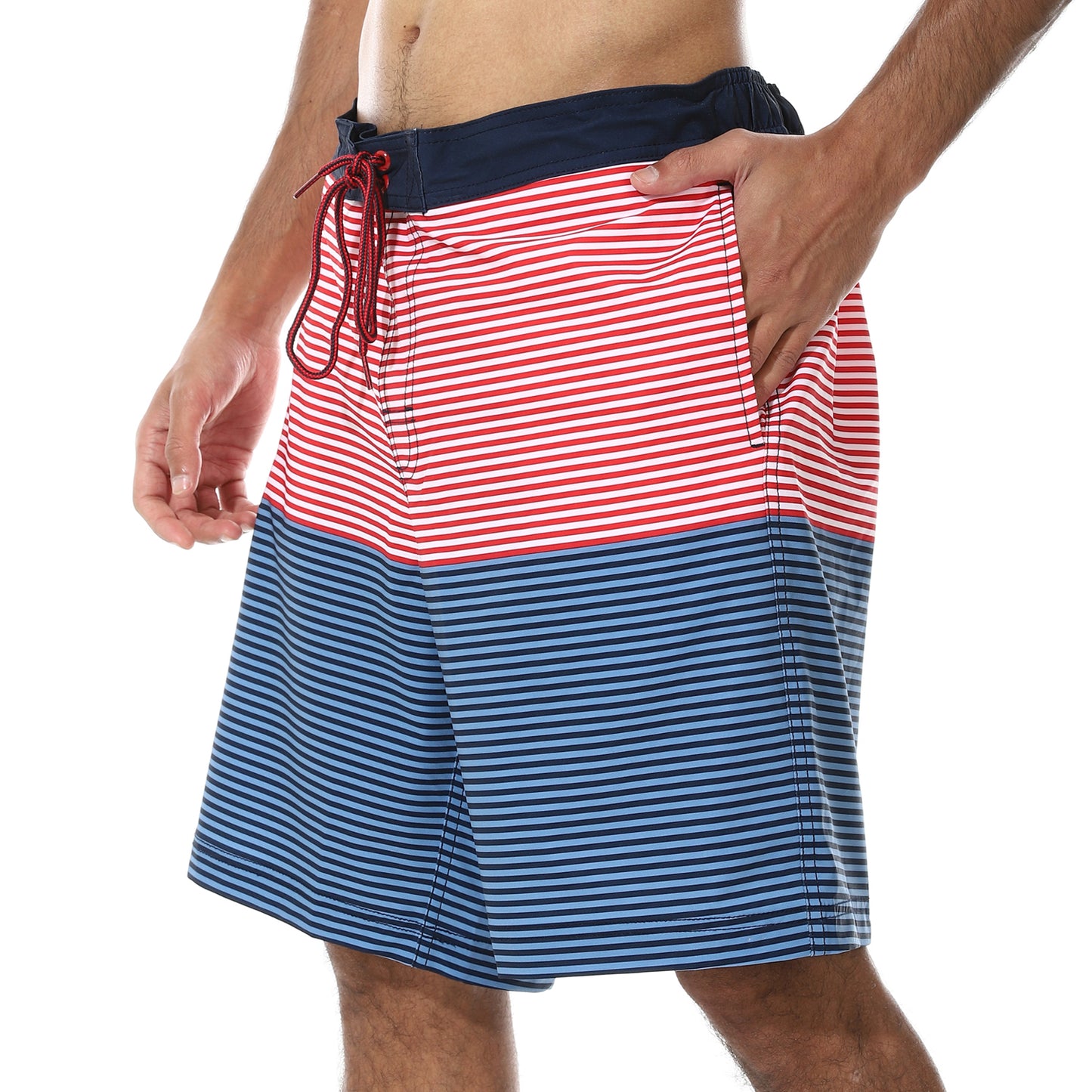 Men's Striped Swimming Shorts