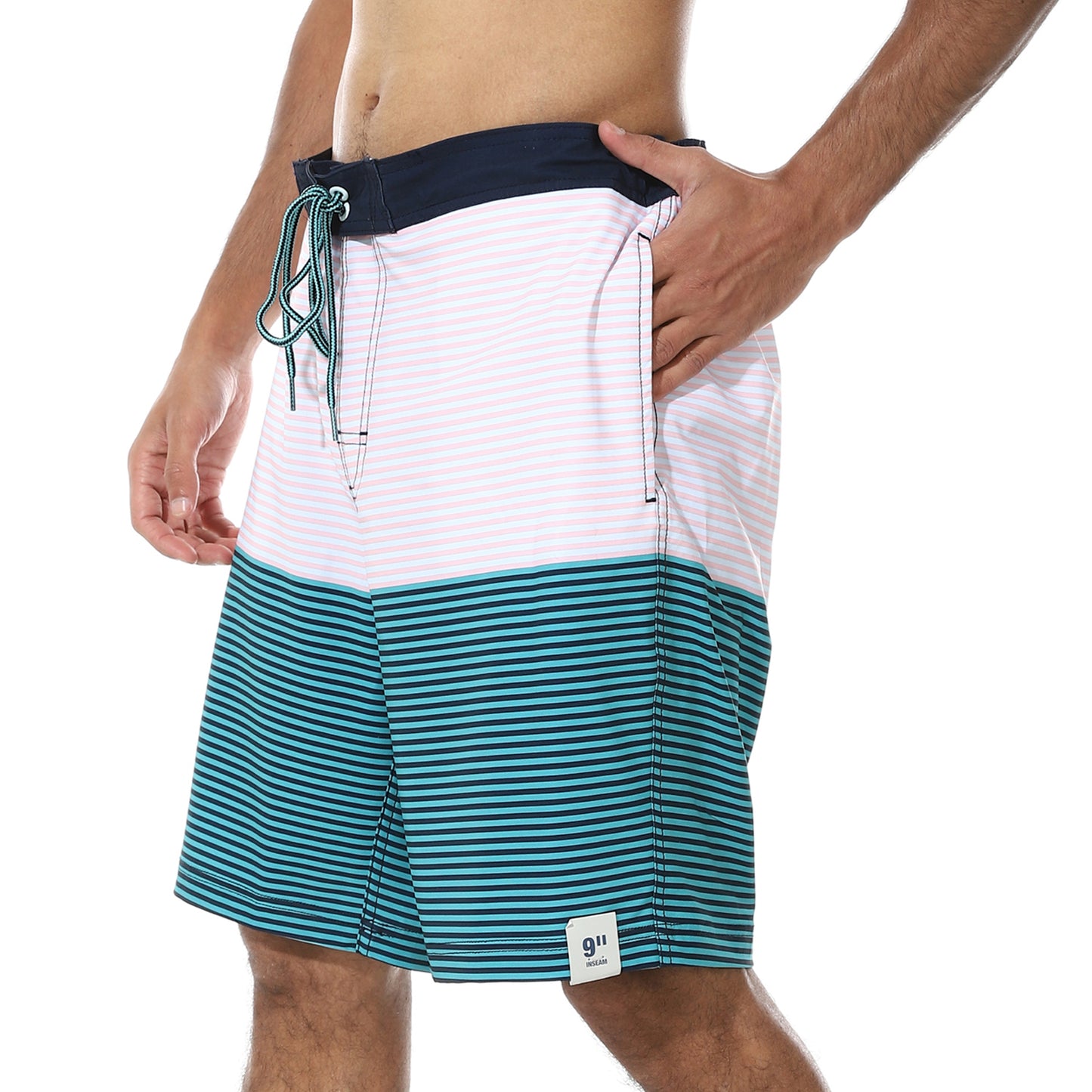 Men's Striped Swimming Shorts
