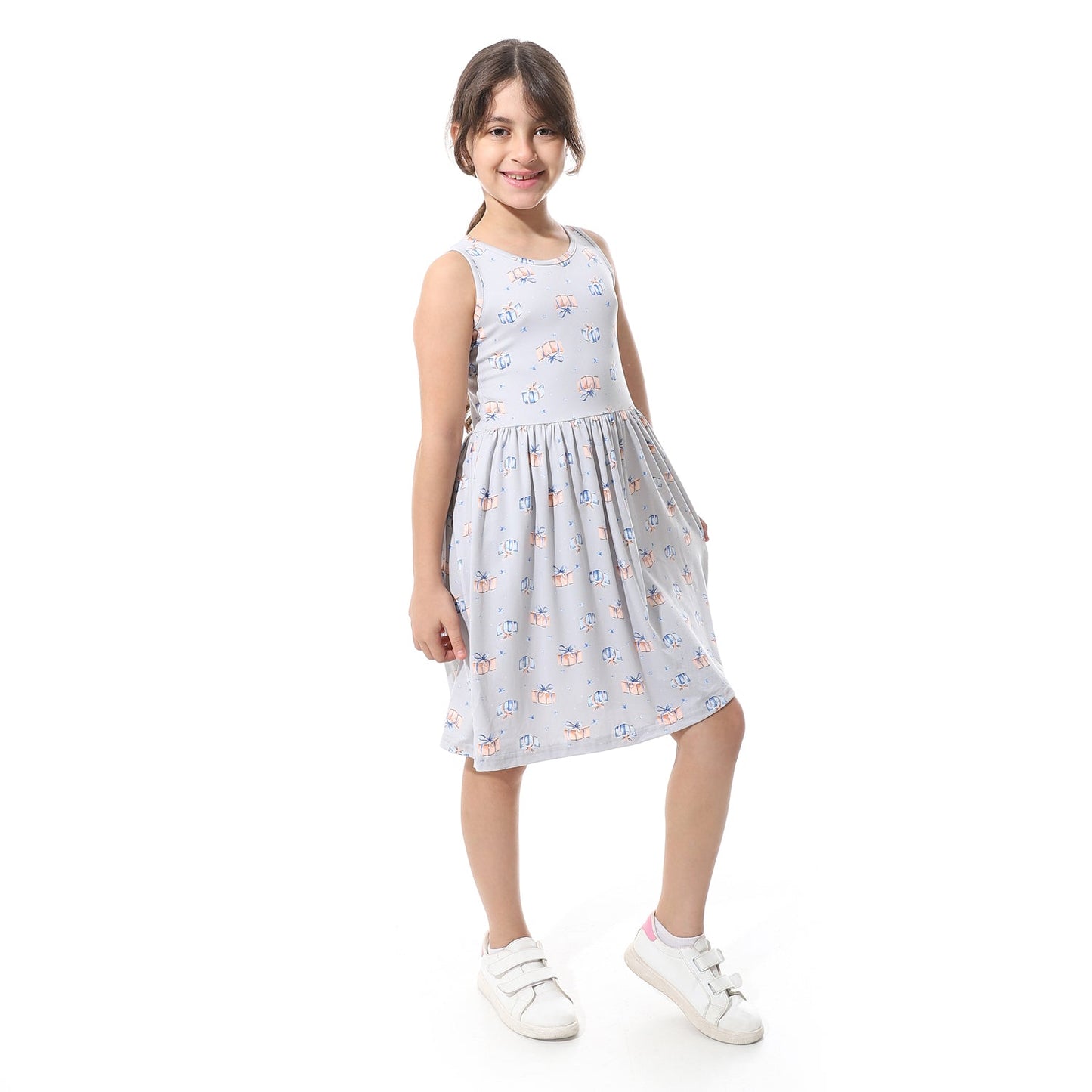 Girls Cotton Printed Dress