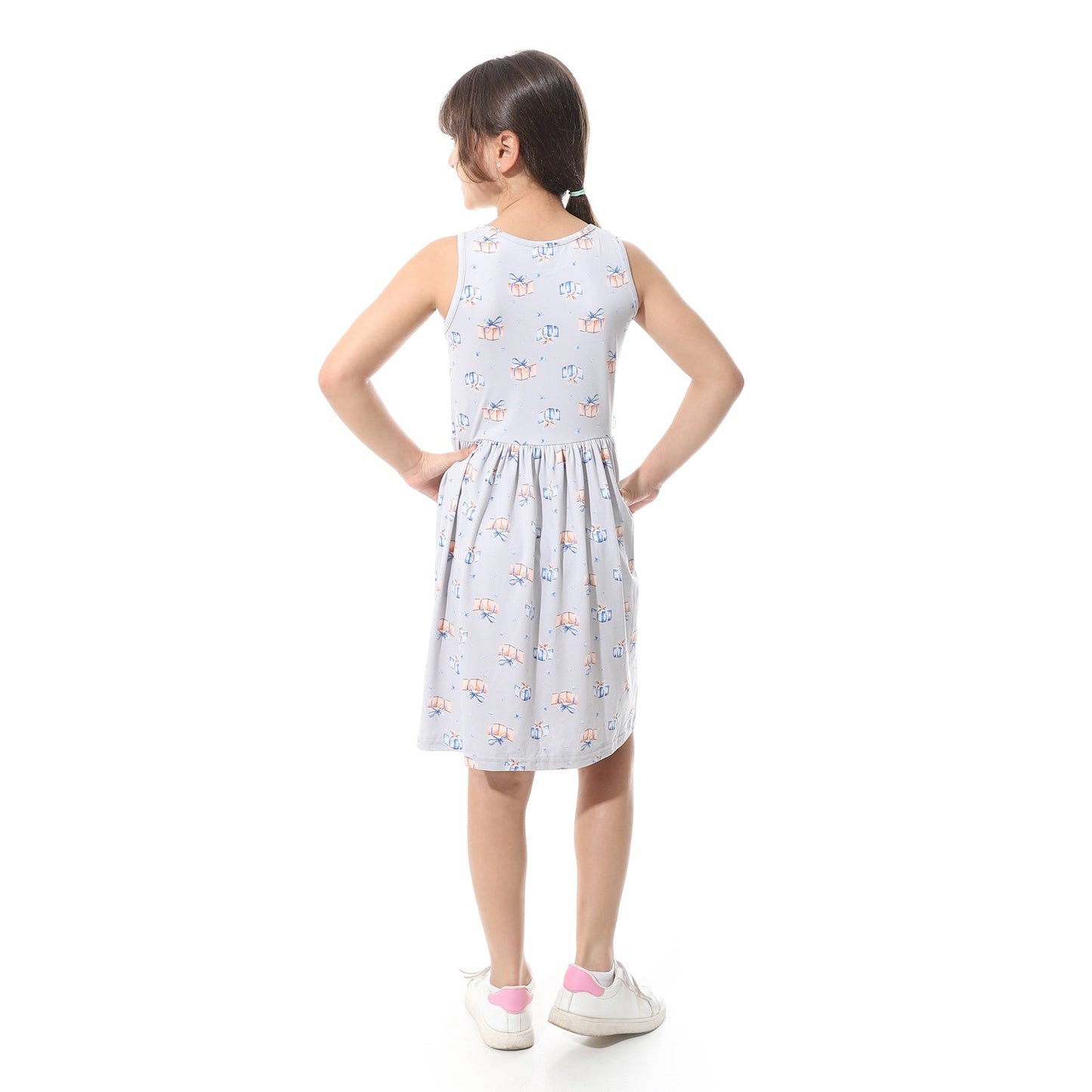 Girls Cotton Printed Dress