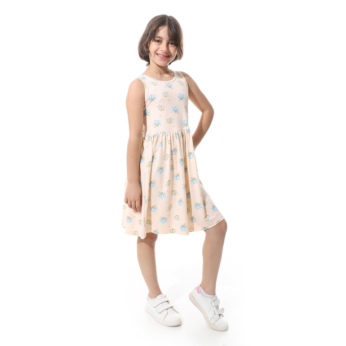 Girls Cotton Printed Dress