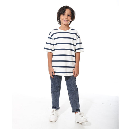 Boys Cotton Striped T-Shirt