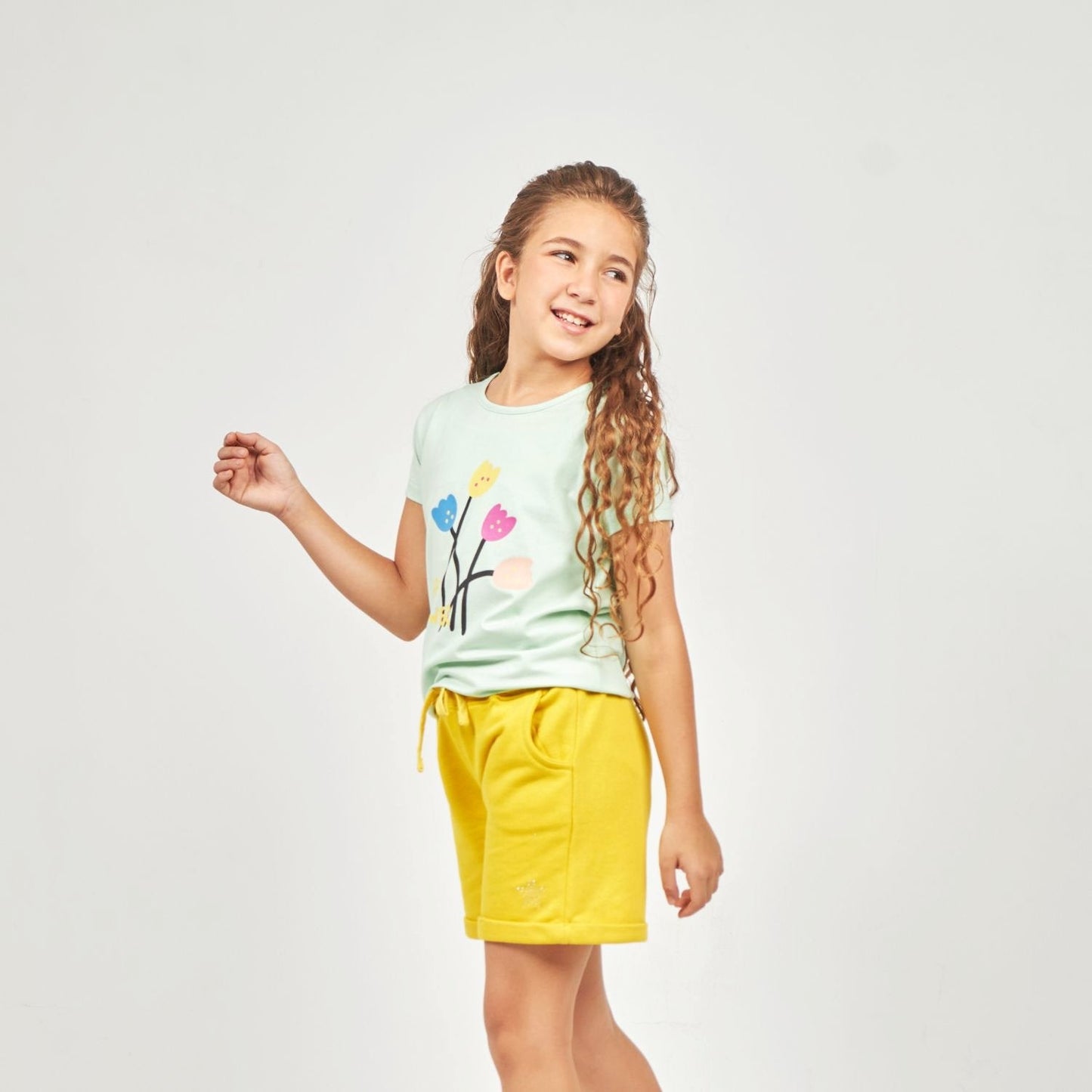 Girls Cotton Printed T-Shirt