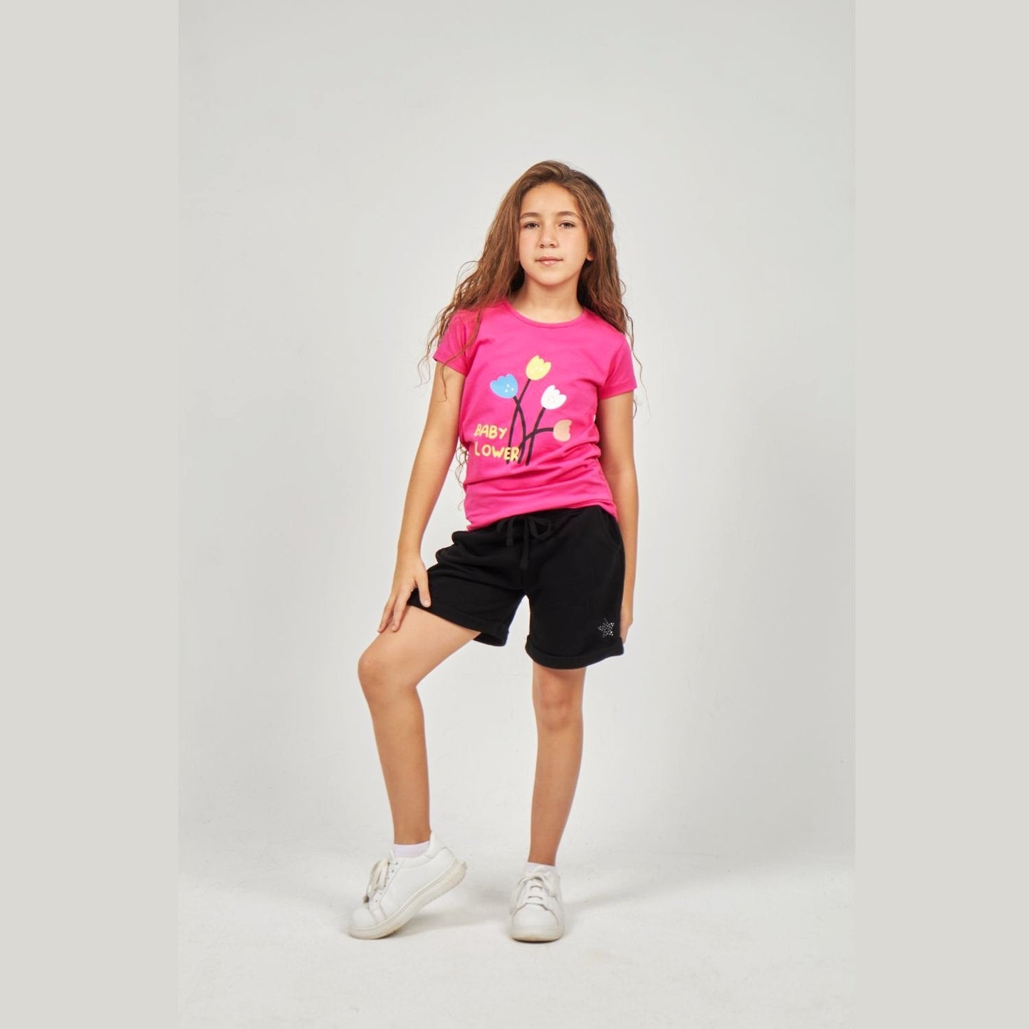 Girls Cotton Printed T-Shirt
