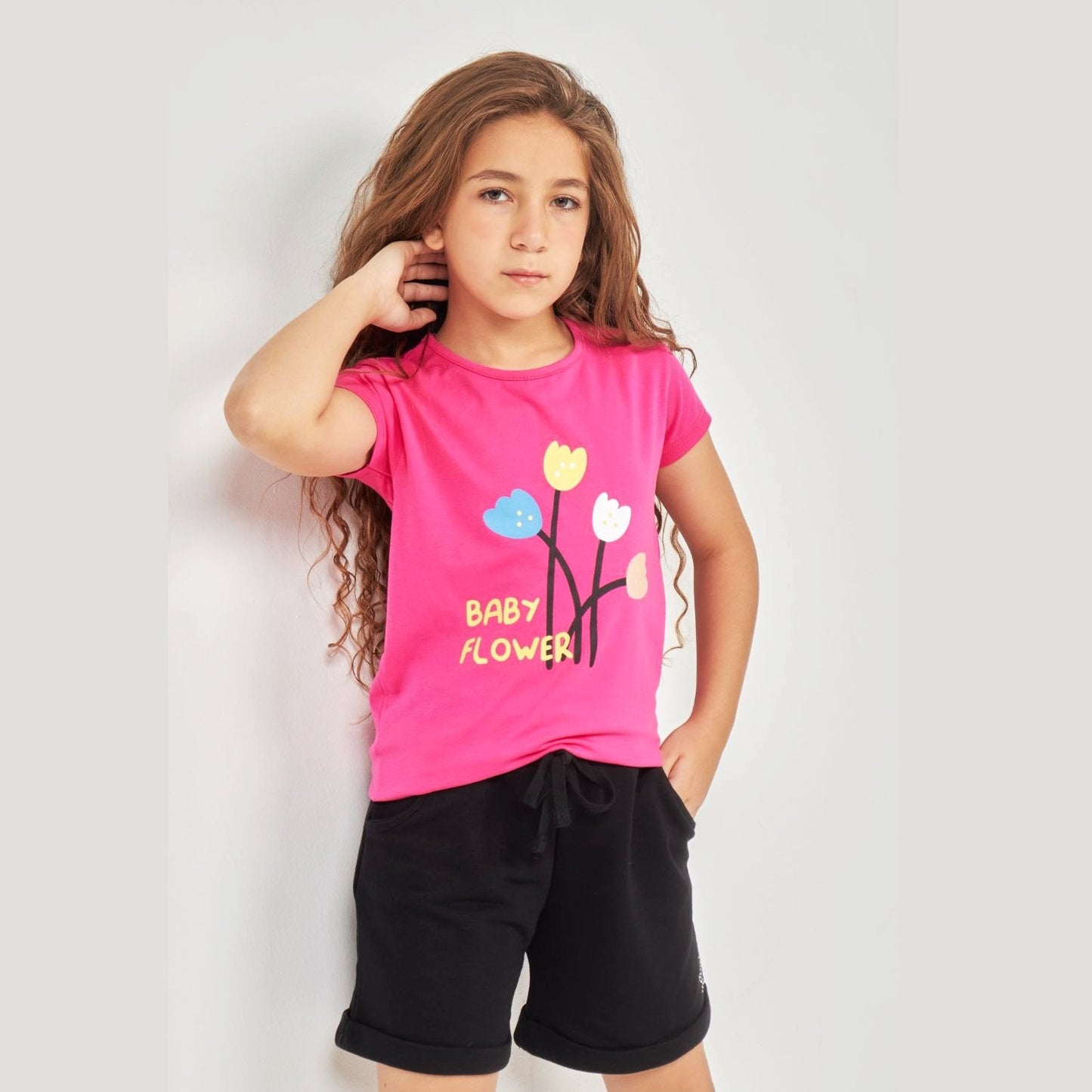 Girls Cotton Printed T-Shirt