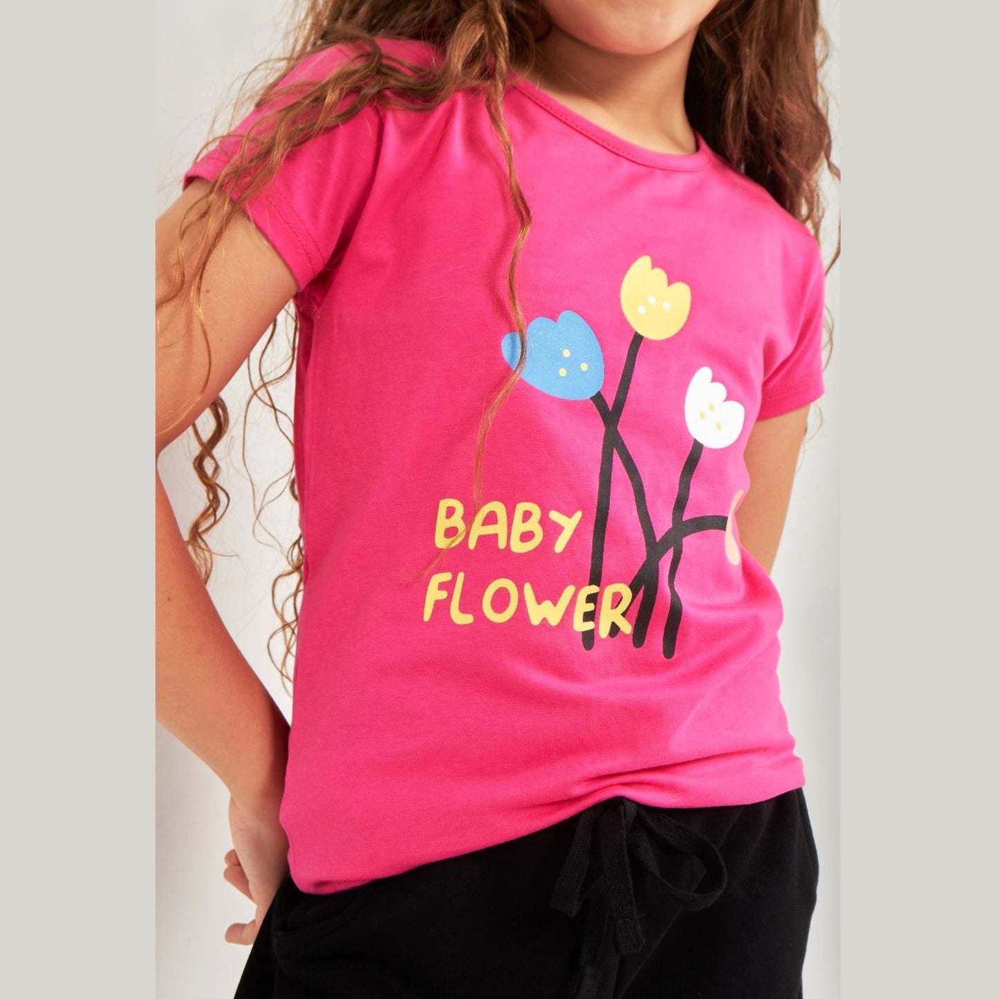 Girls Cotton Printed T-Shirt