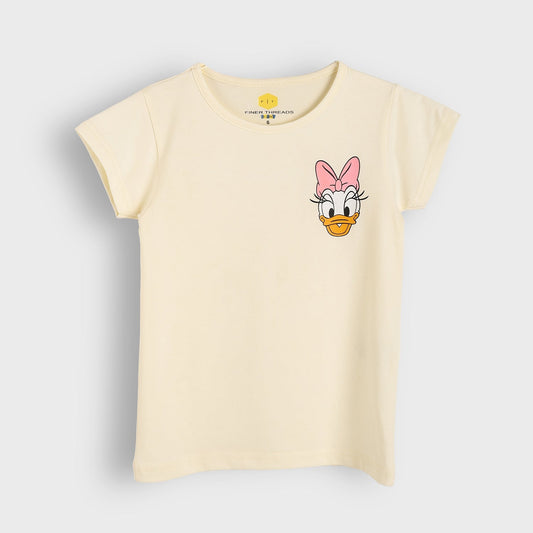 Girls Cotton Printed T-Shirt