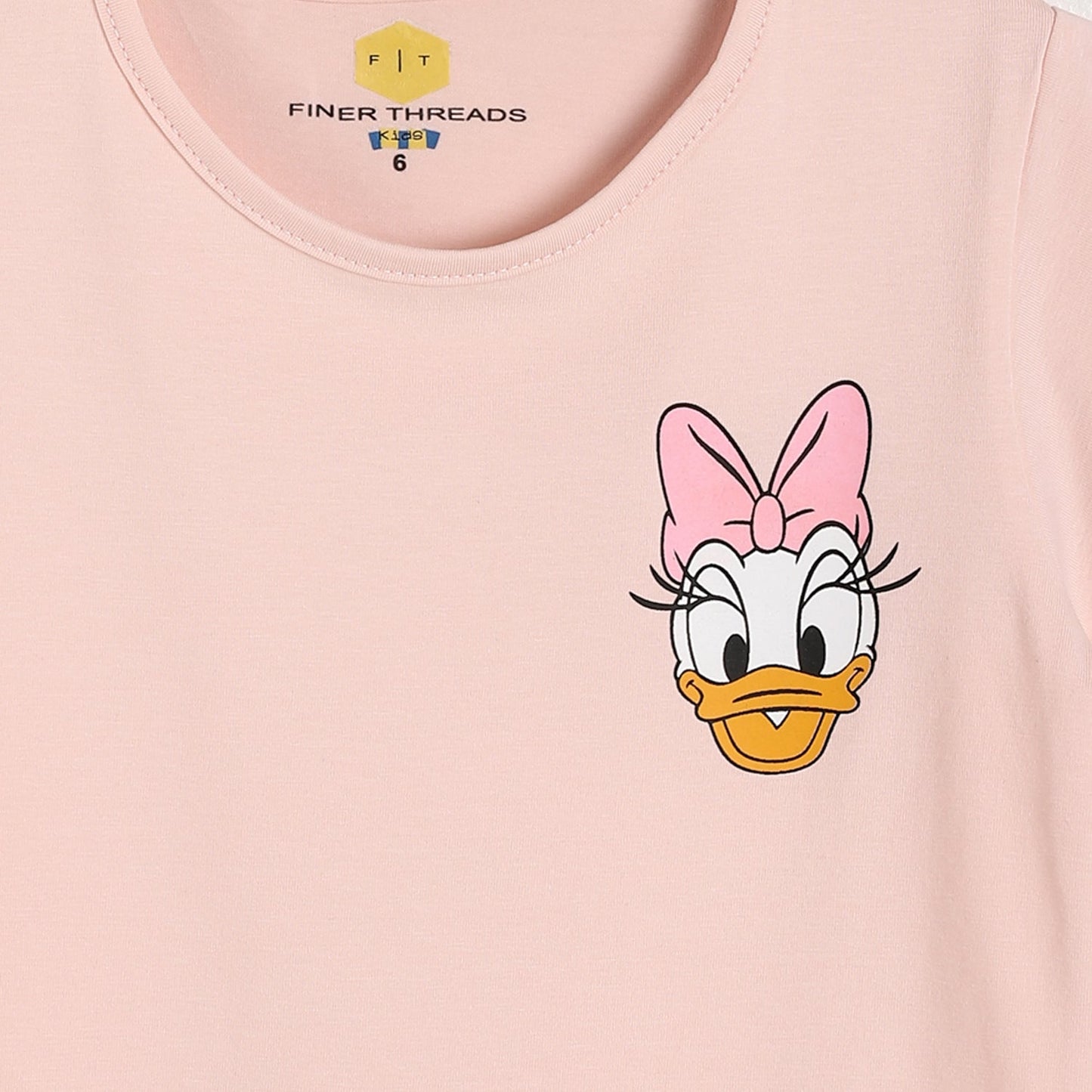 Girls Cotton Printed T-Shirt