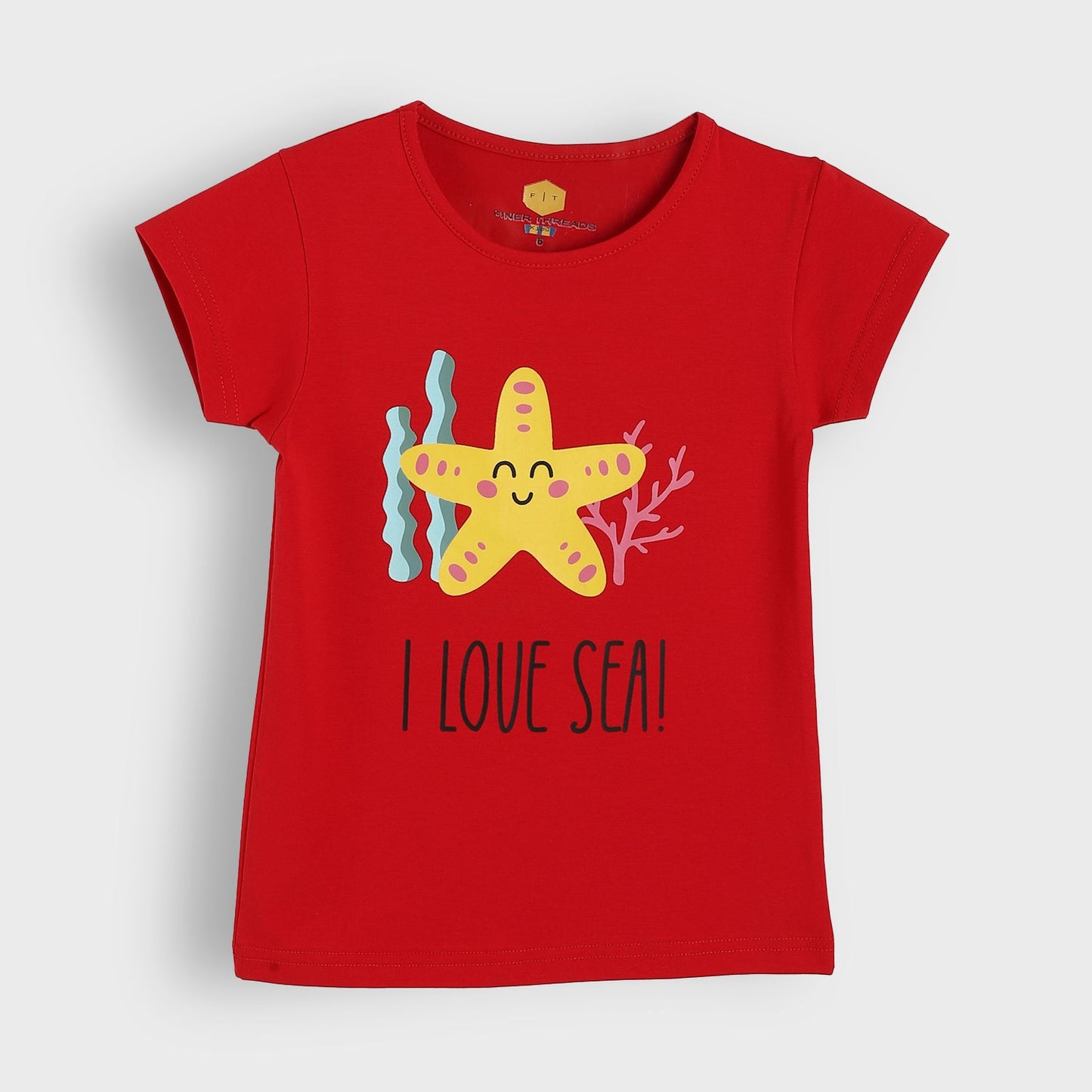Girls Cotton Printed T-Shirt