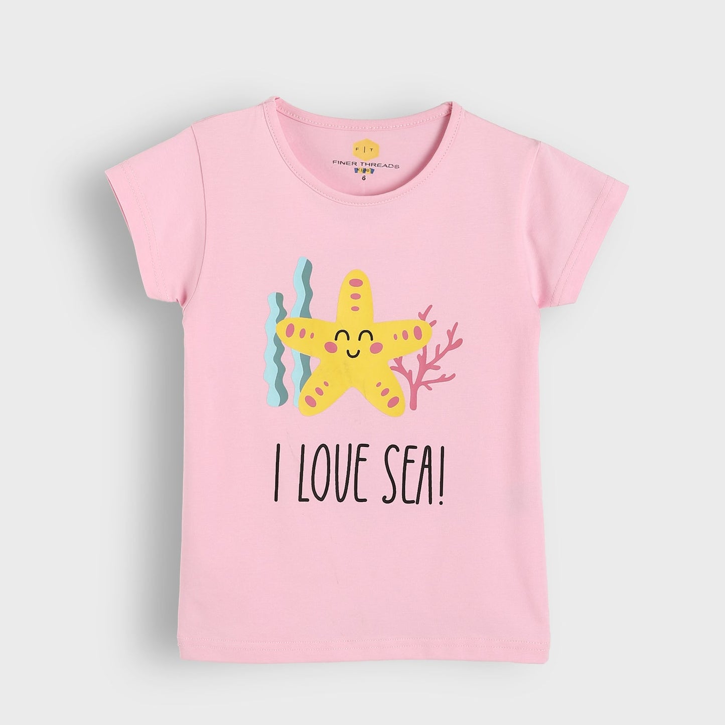 Girls Cotton Printed T-Shirt