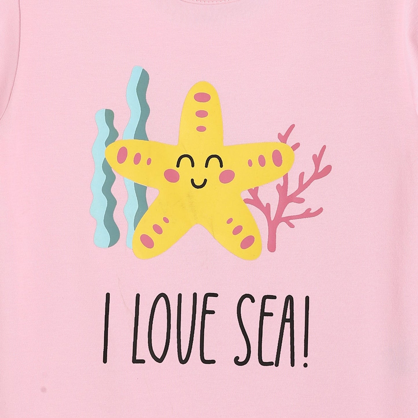 Girls Cotton Printed T-Shirt