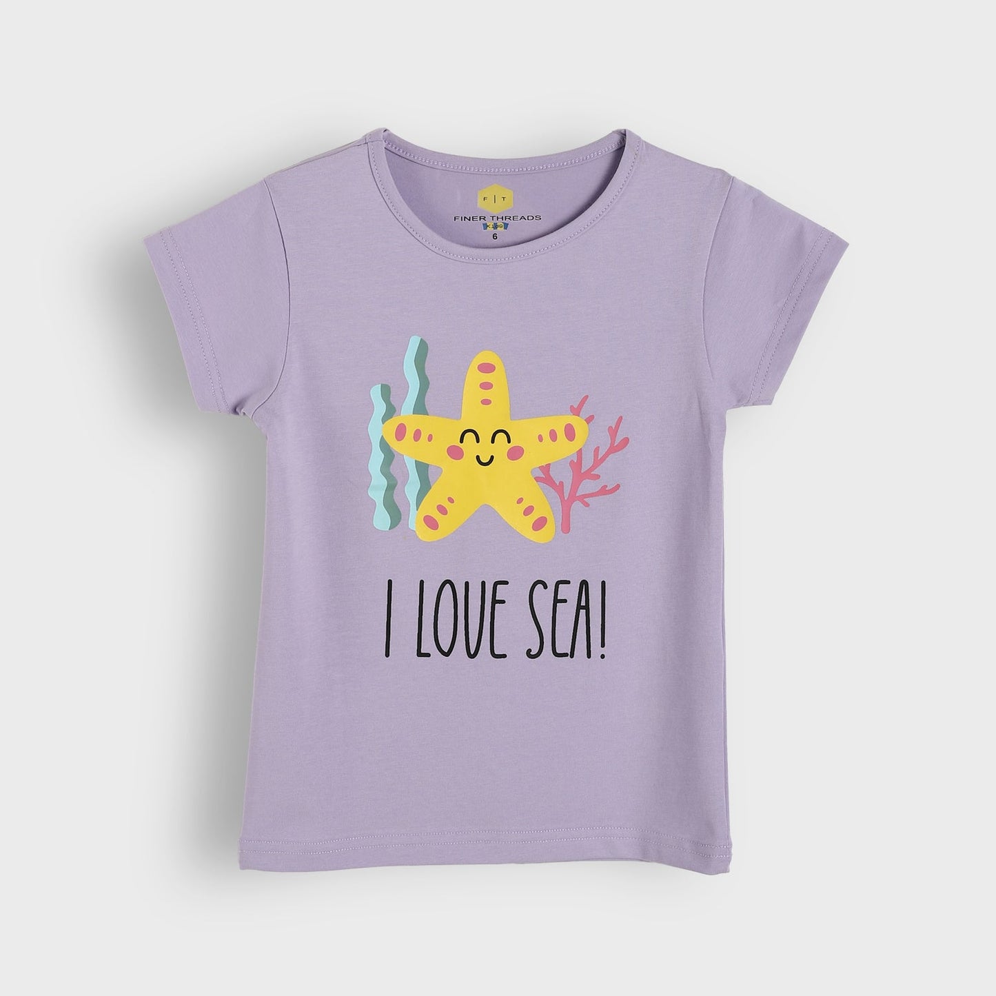 Girls Cotton Printed T-Shirt