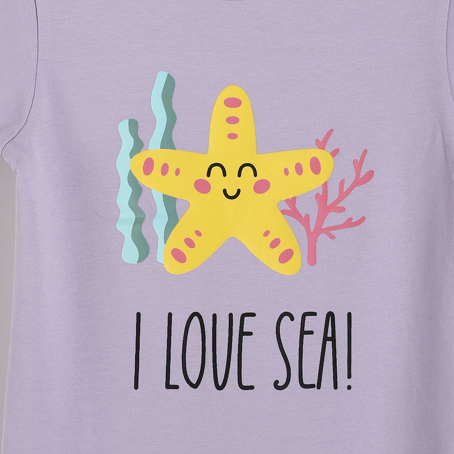 Girls Cotton Printed T-Shirt