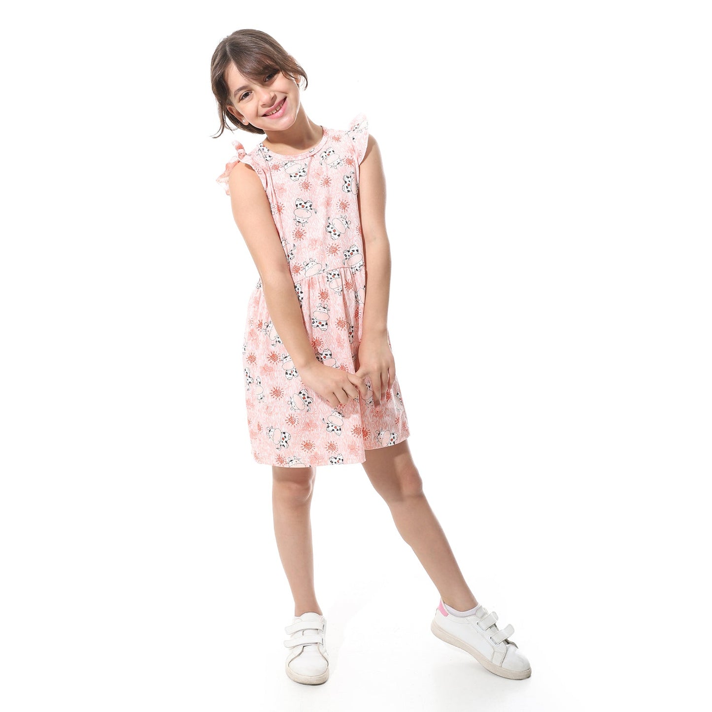 Girls Cotton Printed Dress