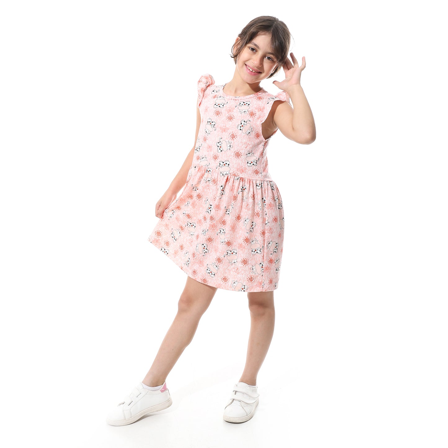 Girls Cotton Printed Dress