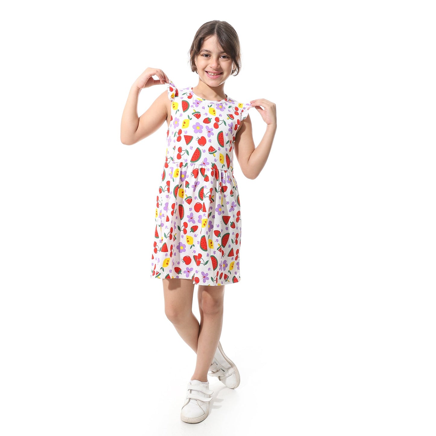 Girls Cotton Printed Dress