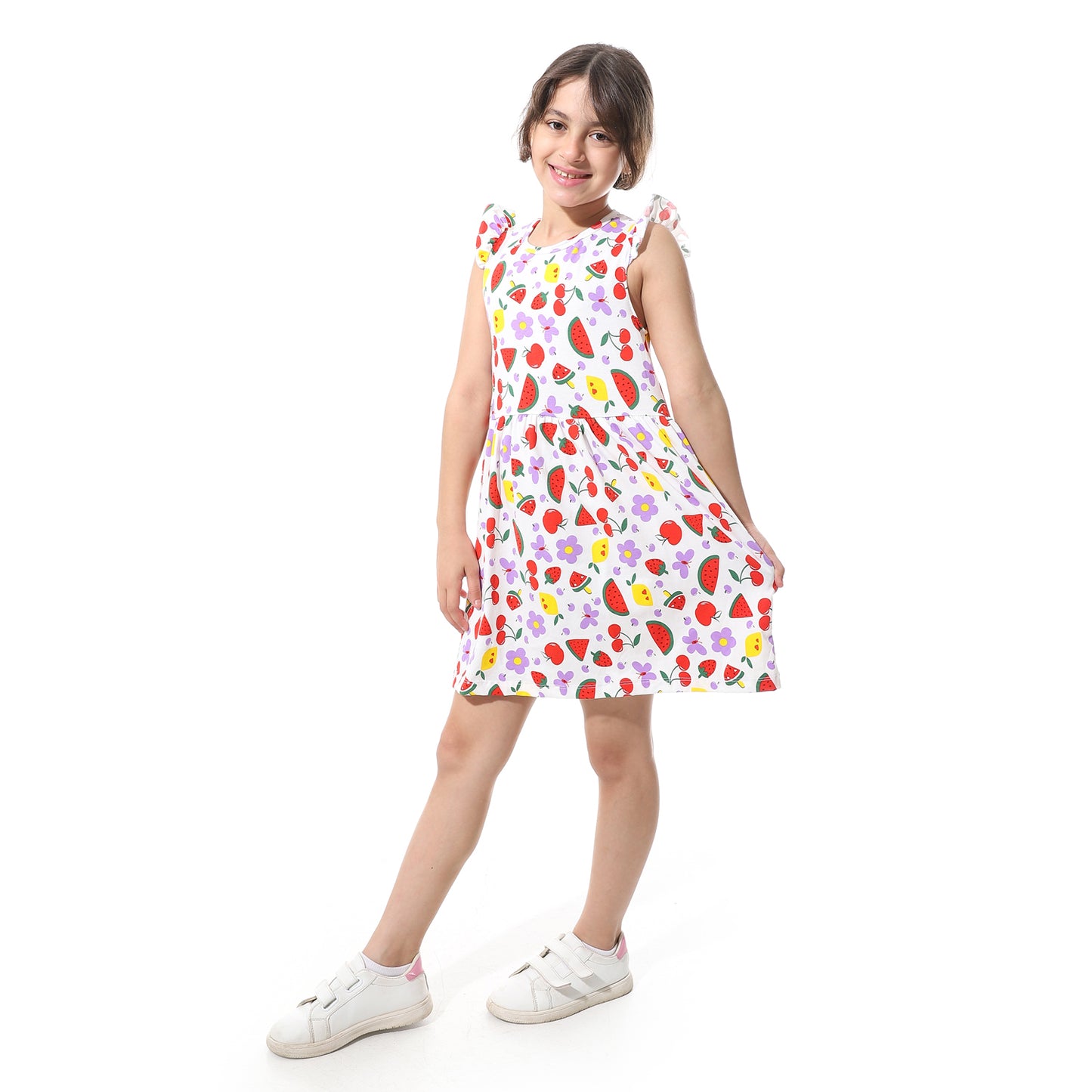 Girls Cotton Printed Dress