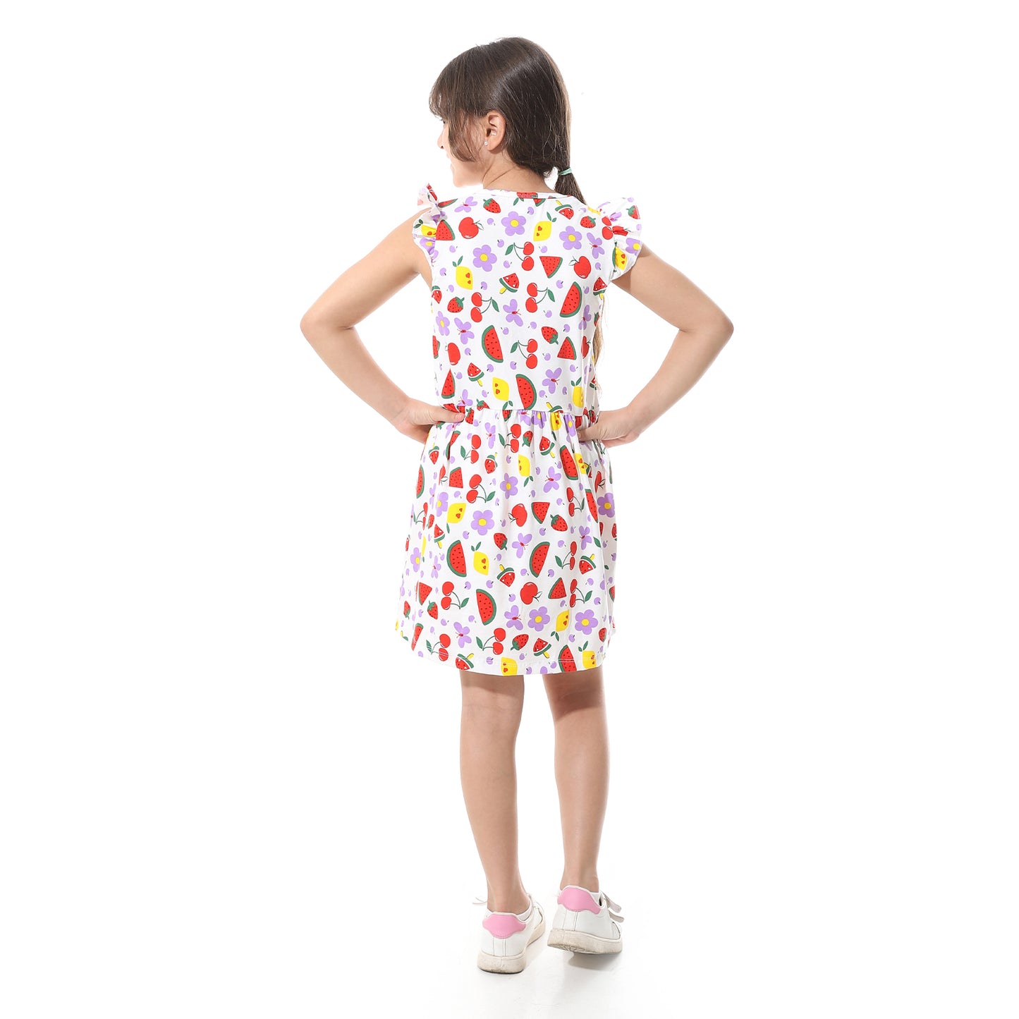 Girls Cotton Printed Dress