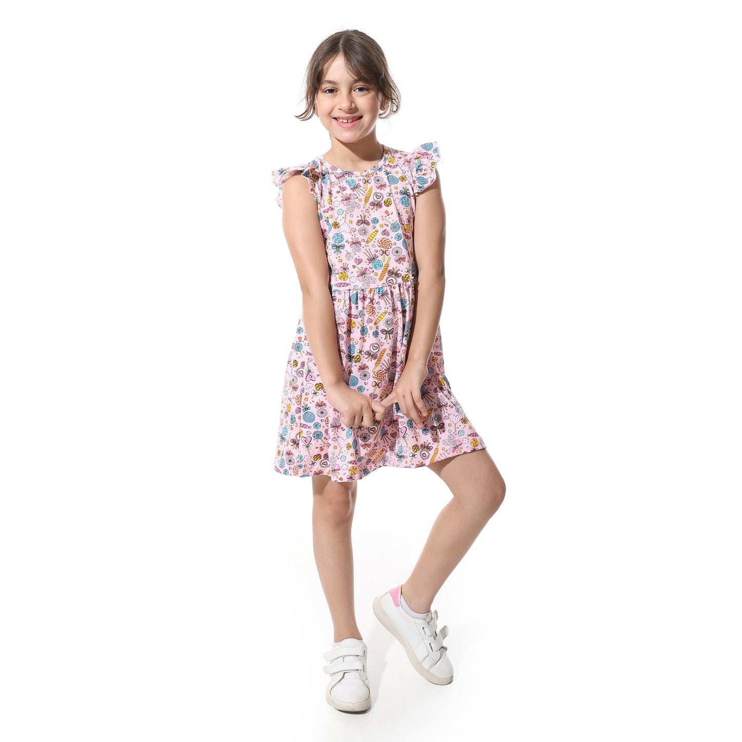 Girls Cotton Printed Dress