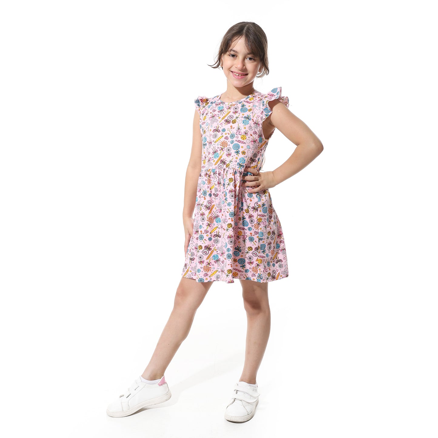 Girls Cotton Printed Dress