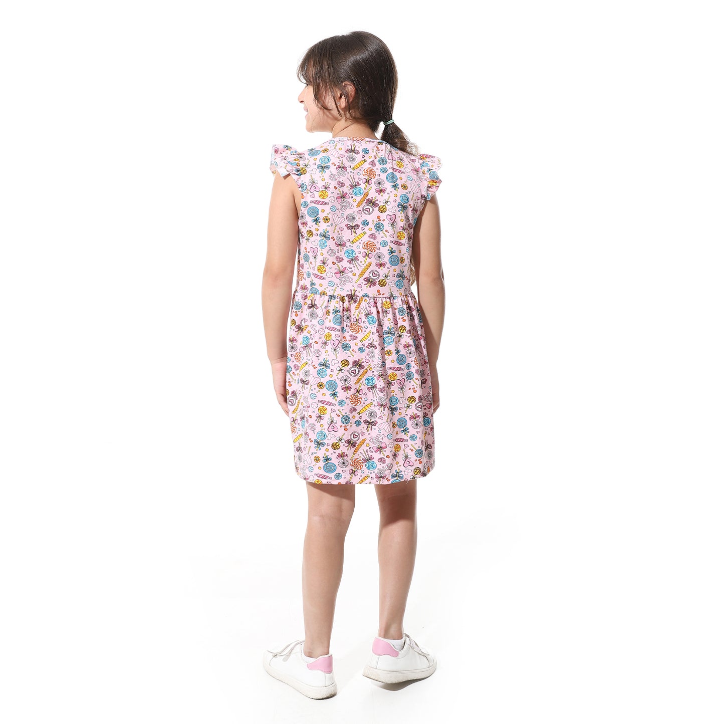 Girls Cotton Printed Dress