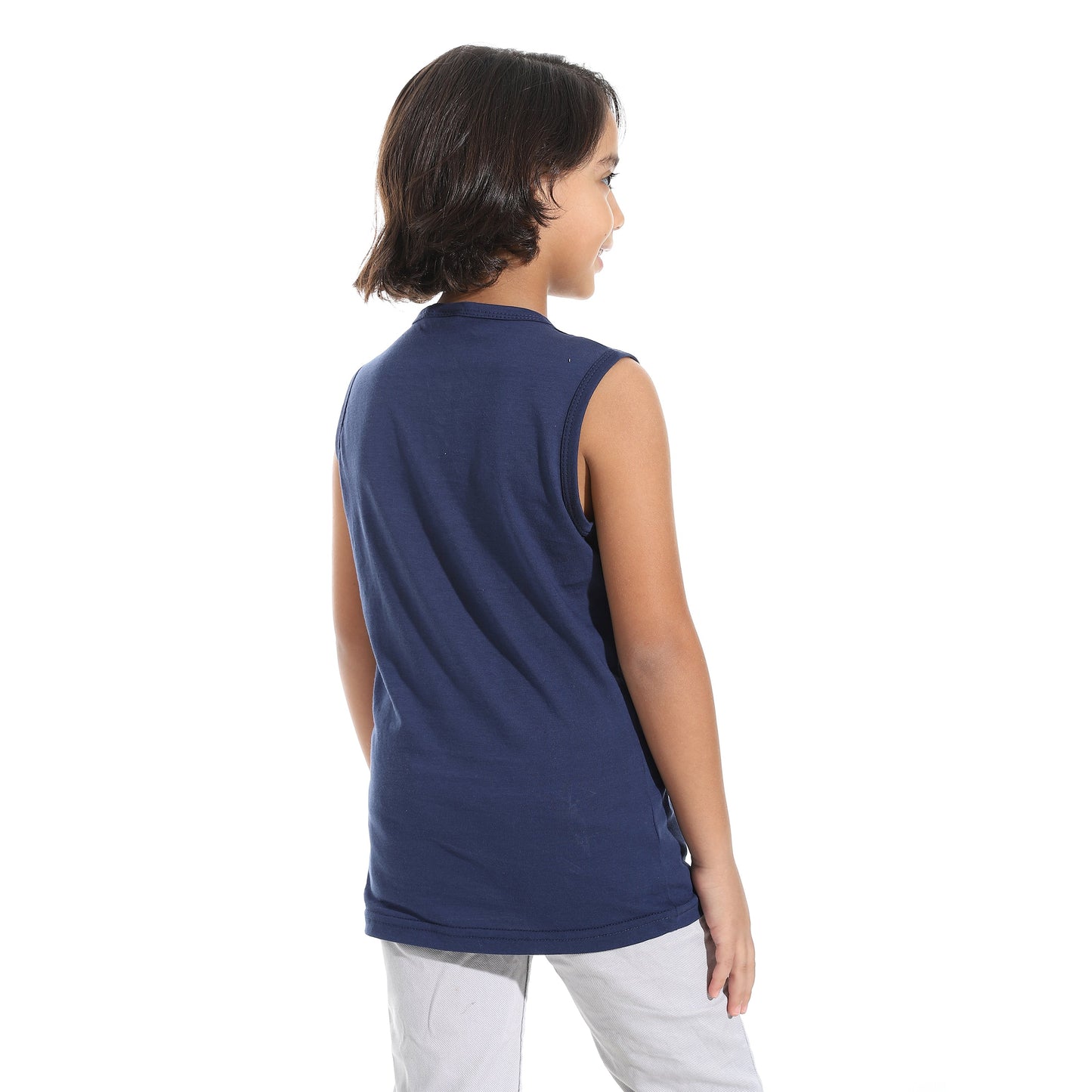 Boys Cotton Sleevless T-Shirt