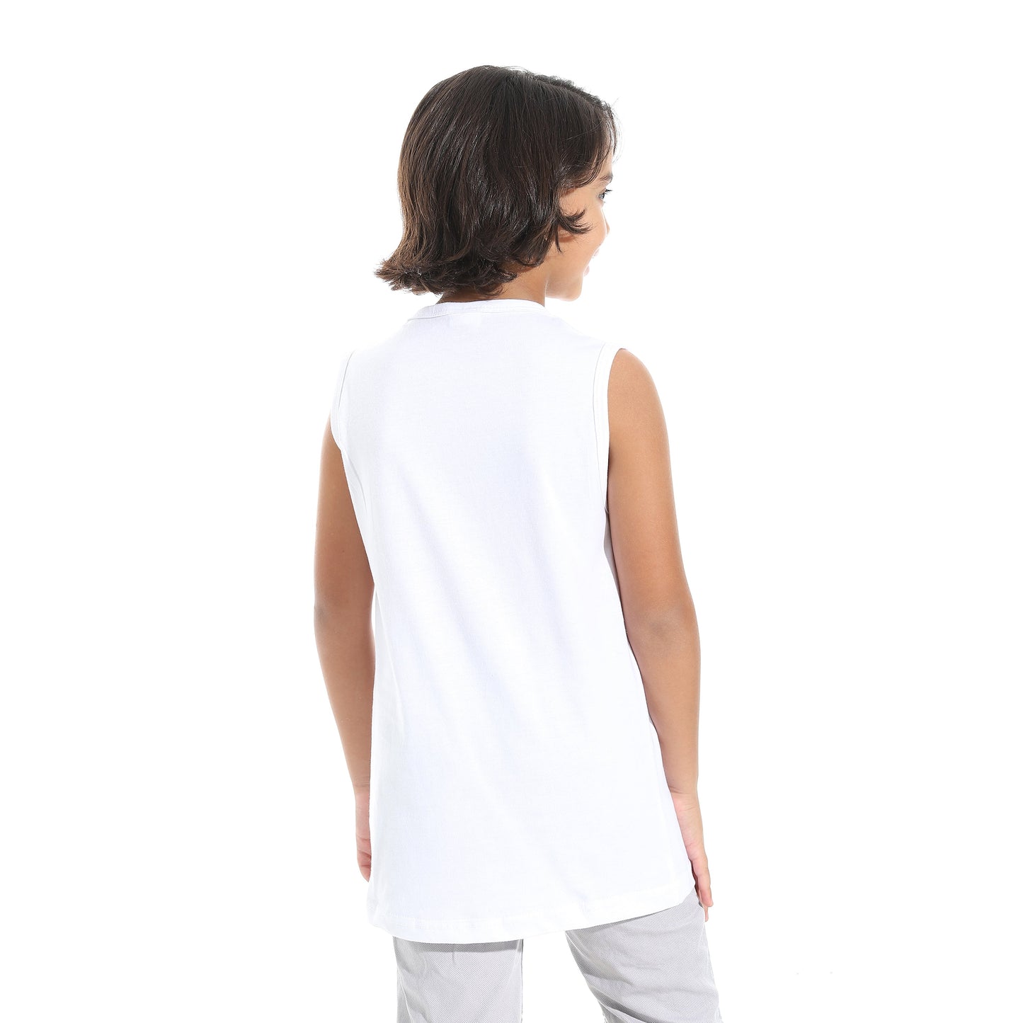 Boys Cotton Sleevless T-Shirt