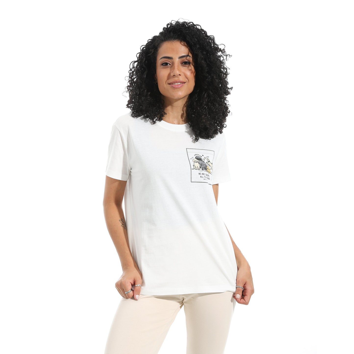 Women's Cotton Printed T-Shirt