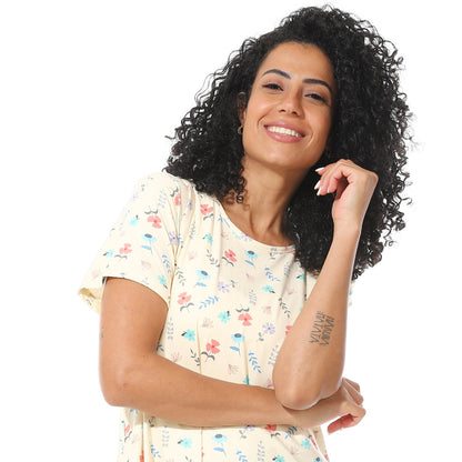 فستان نوم نسائي مطبوع