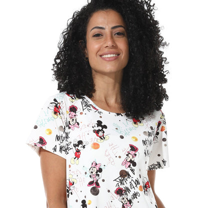 فستان نوم نسائي مطبوع