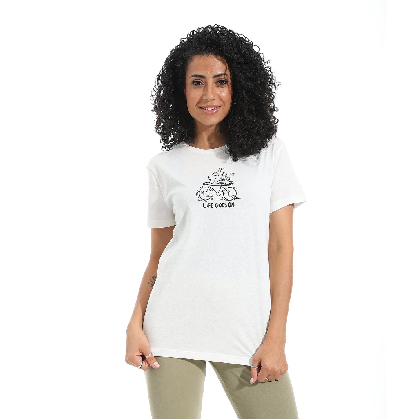 Women's Cotton Printed T-Shirt