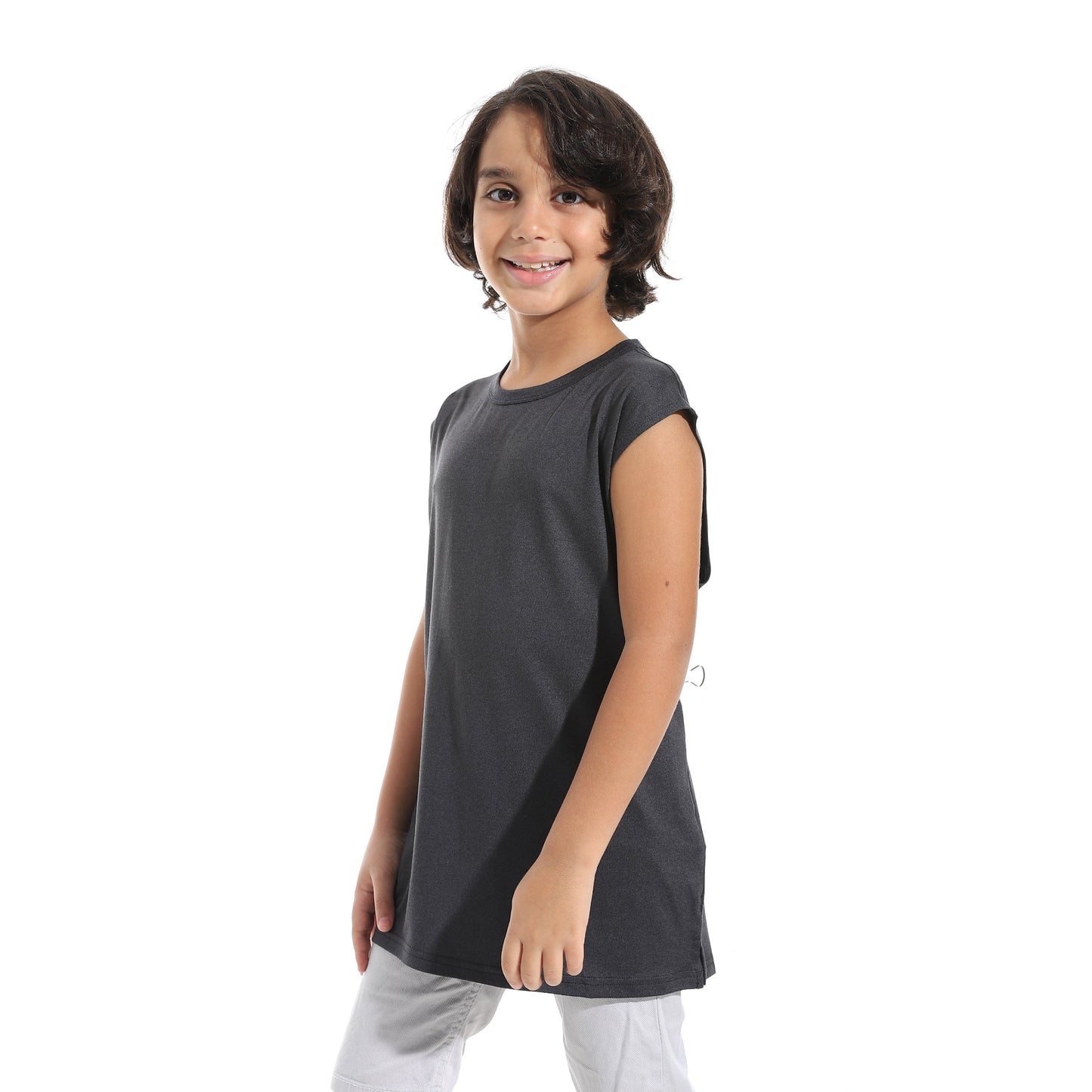 Boys Cotton Sleevless T-Shirt