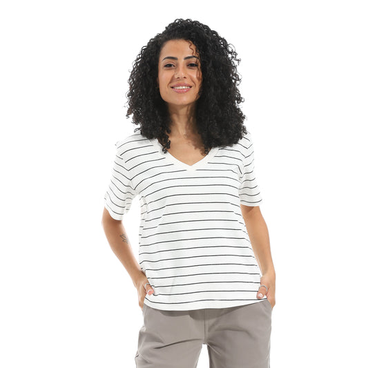 Women's Cotton Striped T-Shirt