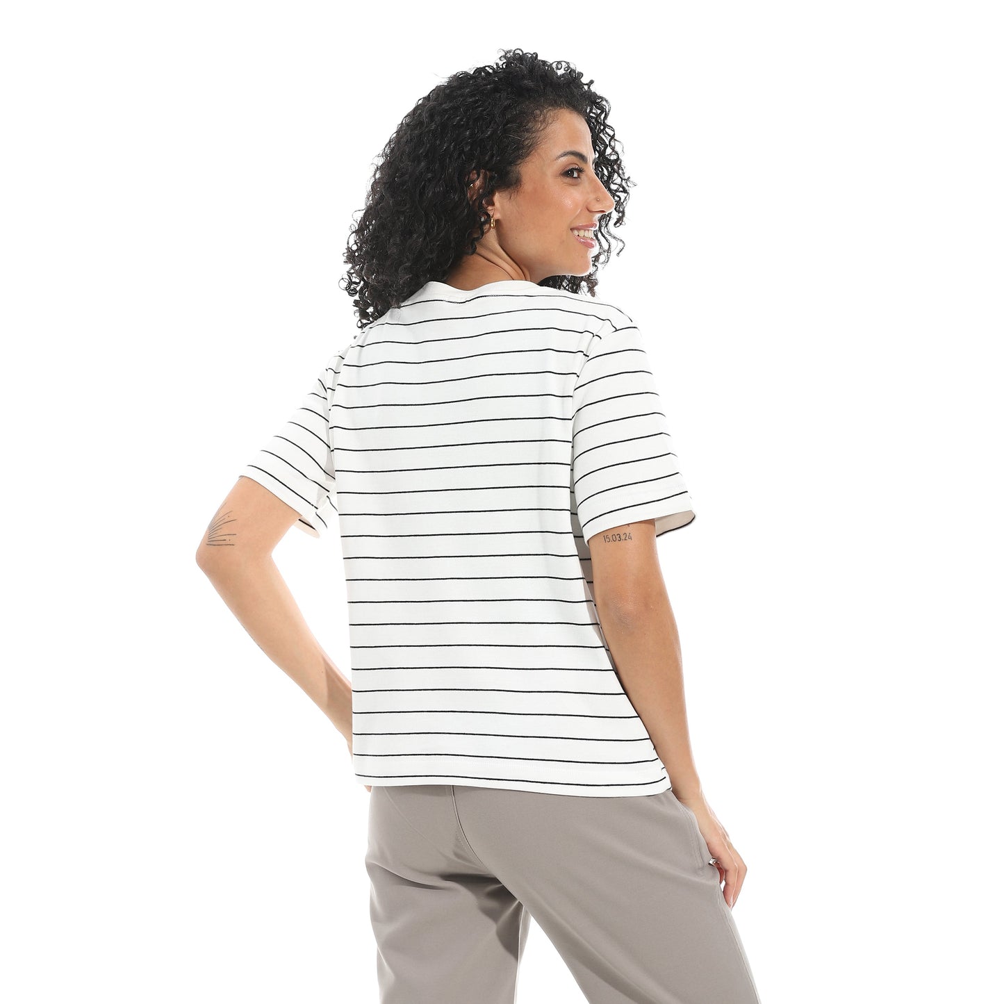 Women's Cotton Striped T-Shirt