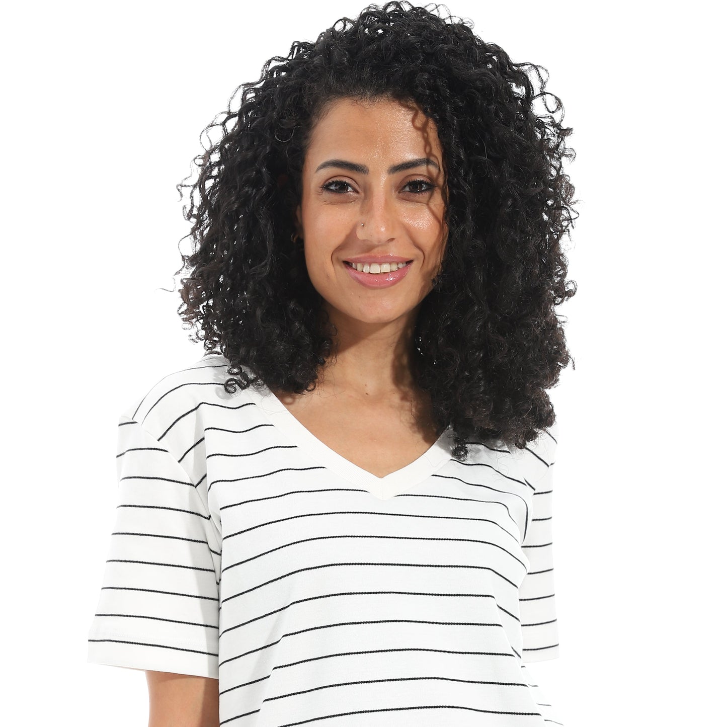 Women's Cotton Striped T-Shirt