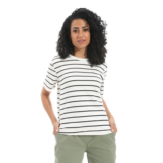 Women's Cotton Striped T-Shirt