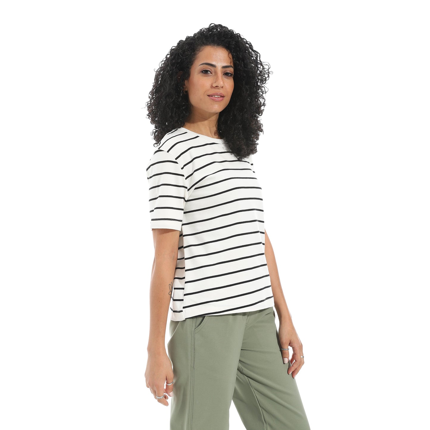Women's Cotton Striped T-Shirt