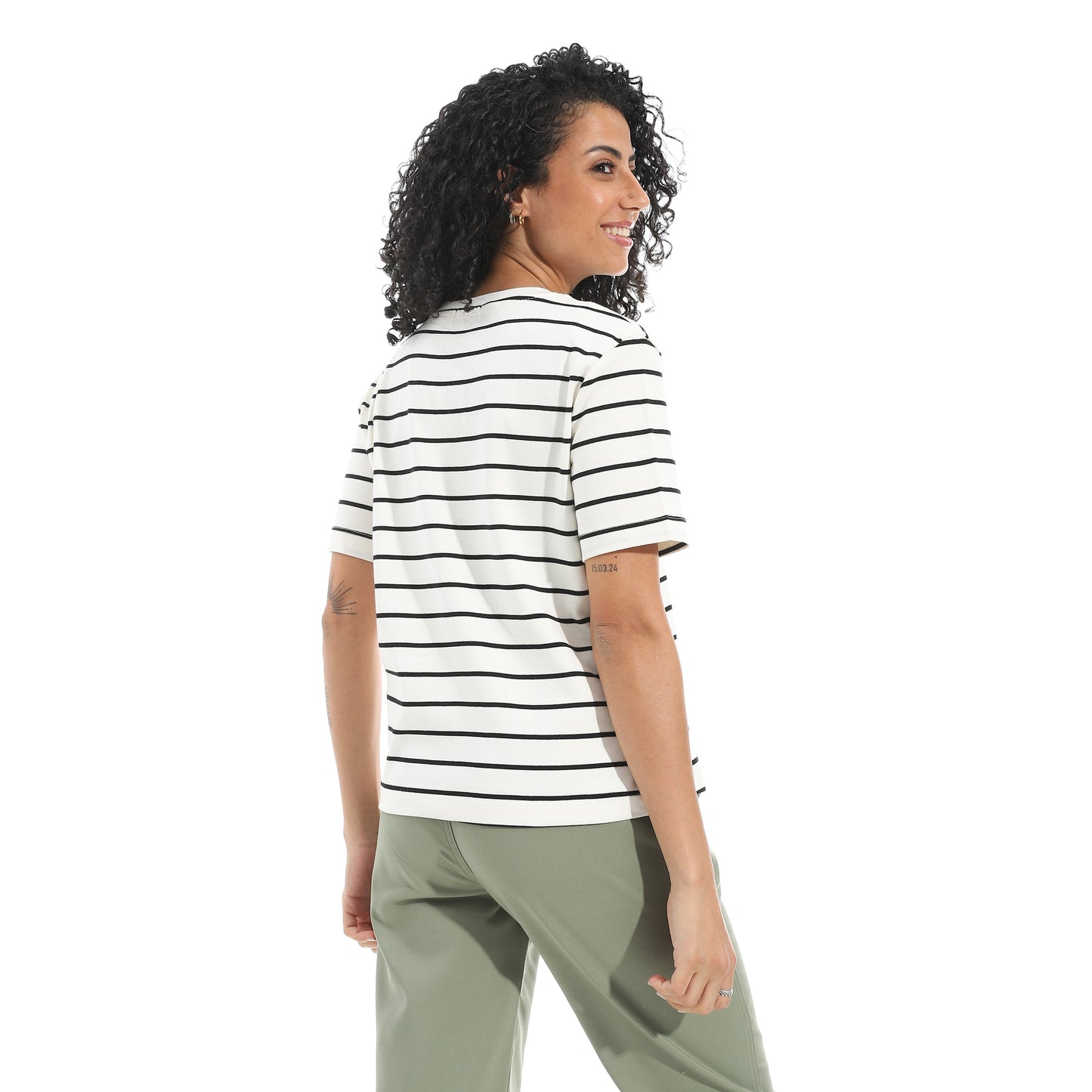 Women's Cotton Striped T-Shirt