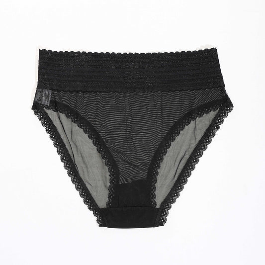Women's Tulle Panties With 100% Cotton Gusset
