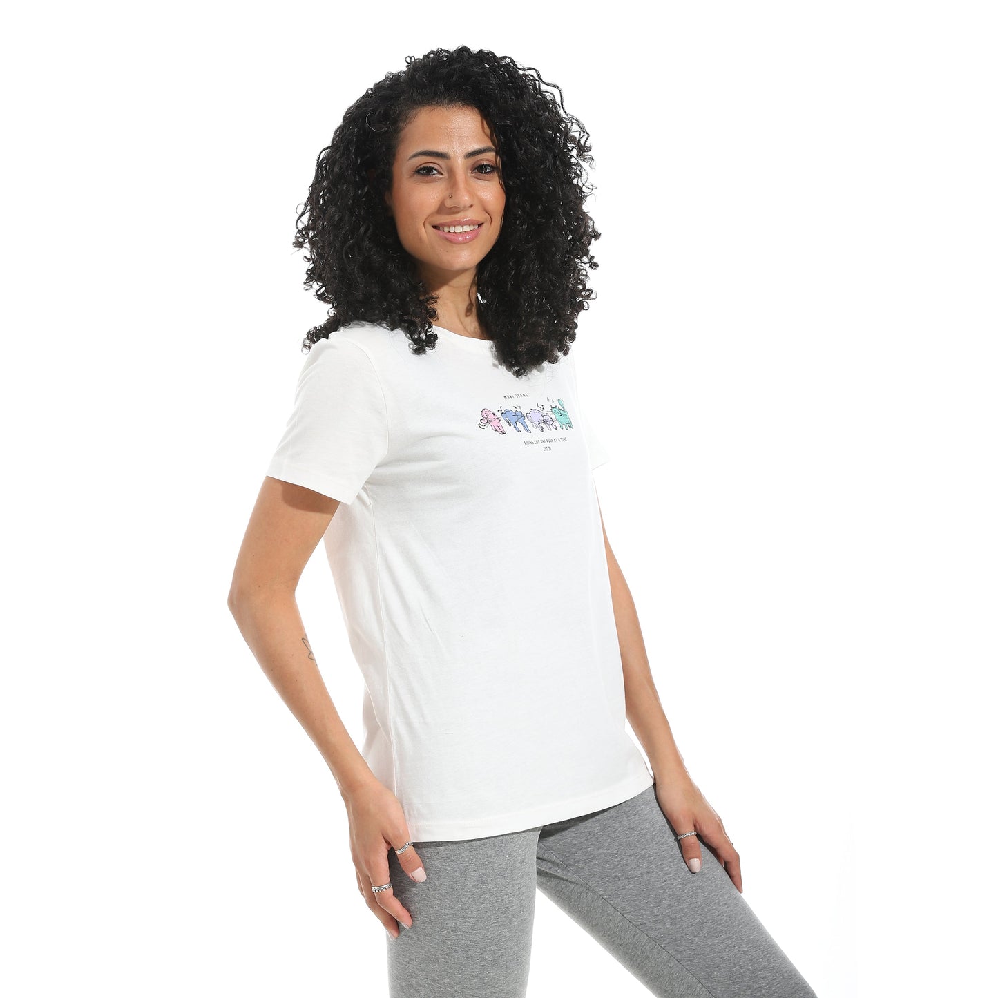 Women's Cotton Printed T-Shirt