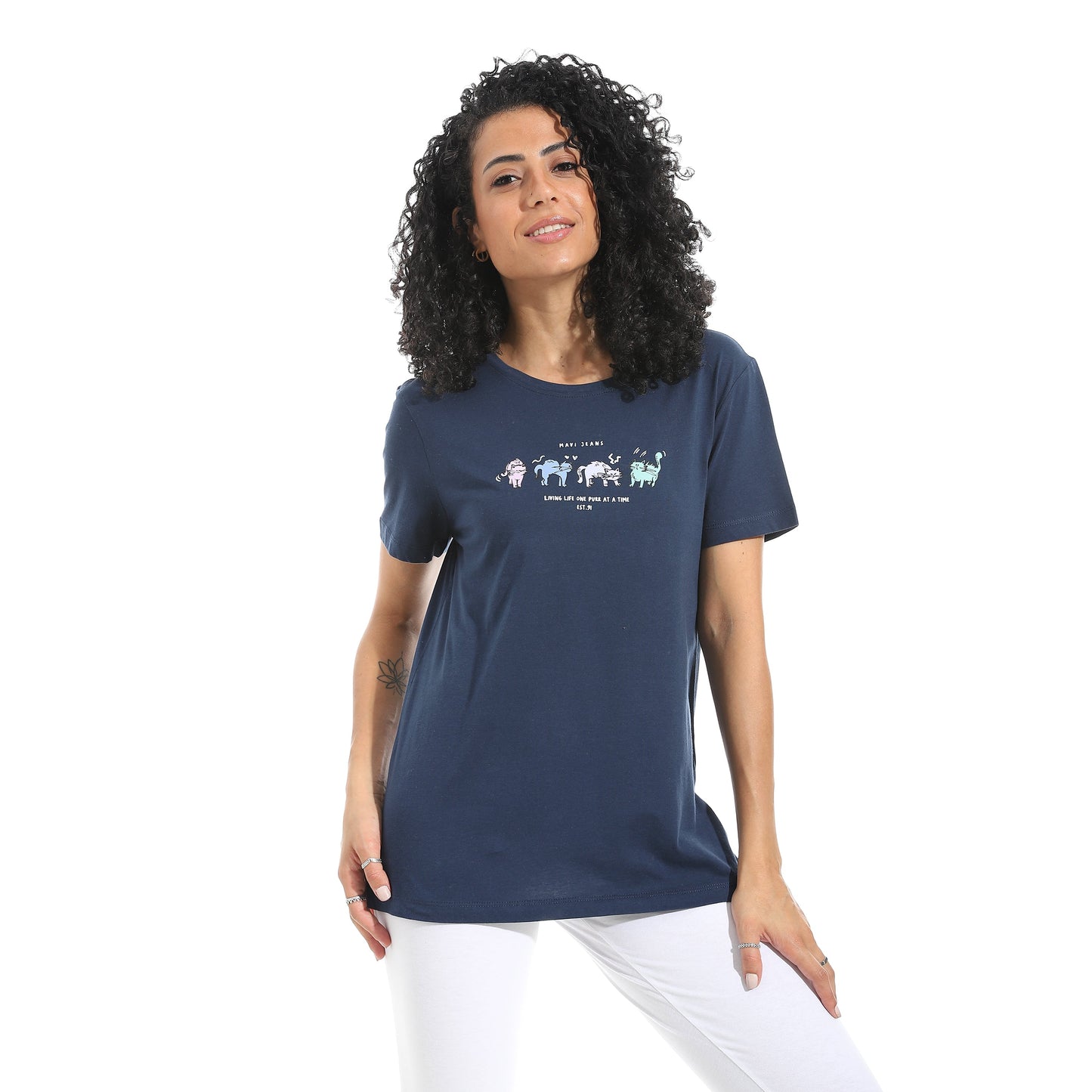 Women's Cotton Printed T-Shirt