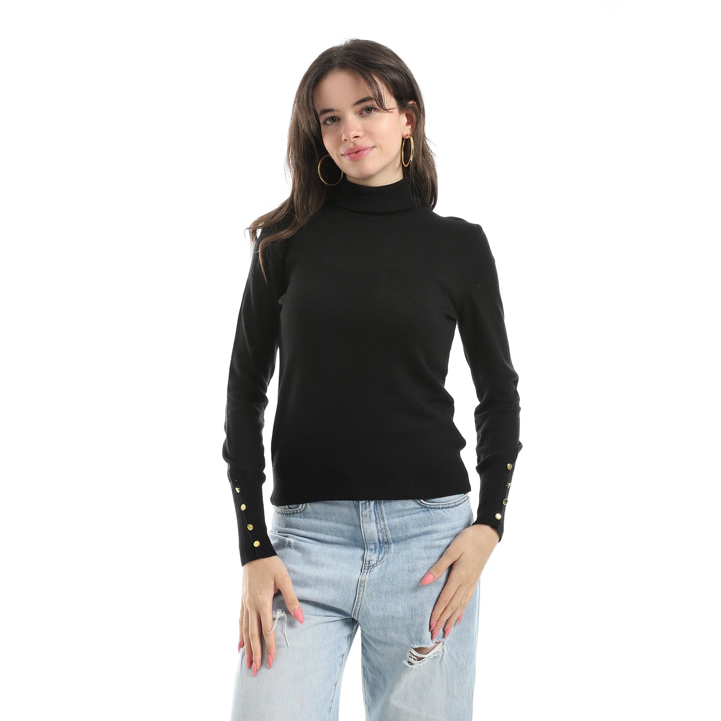 Women's High Neck Knit Sweater