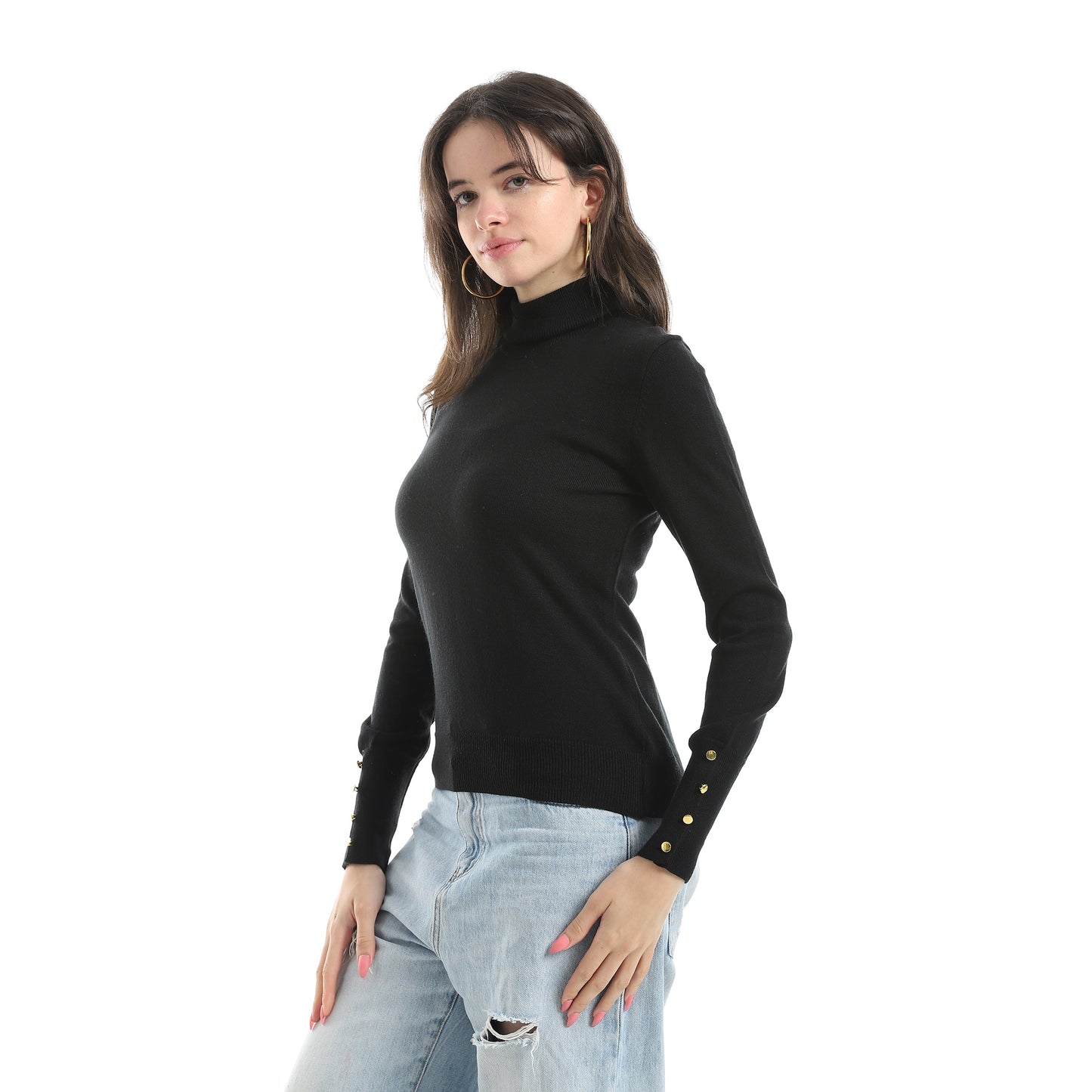 Women's High Neck Knit Sweater