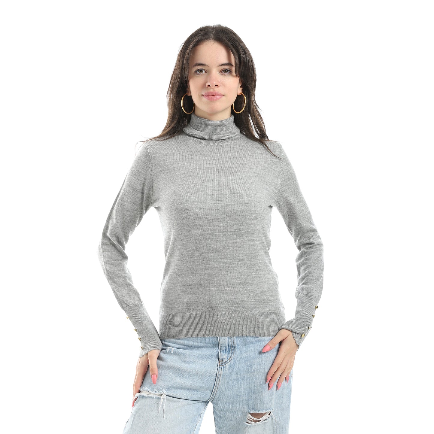 Women's High Neck Knit Sweater
