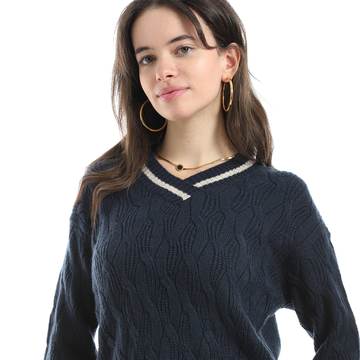 Women's V-Neck Knit Sweater