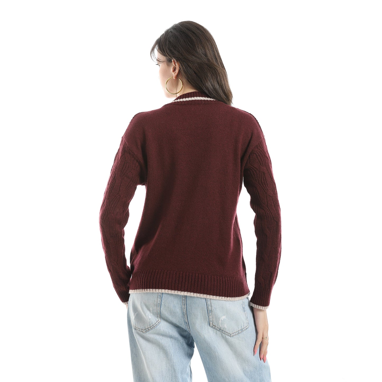 Women's V-Neck Knit Sweater