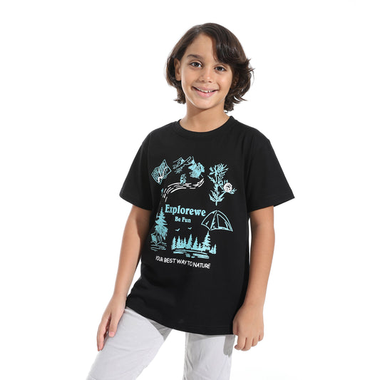 Boys Cotton Printed T-Shirt