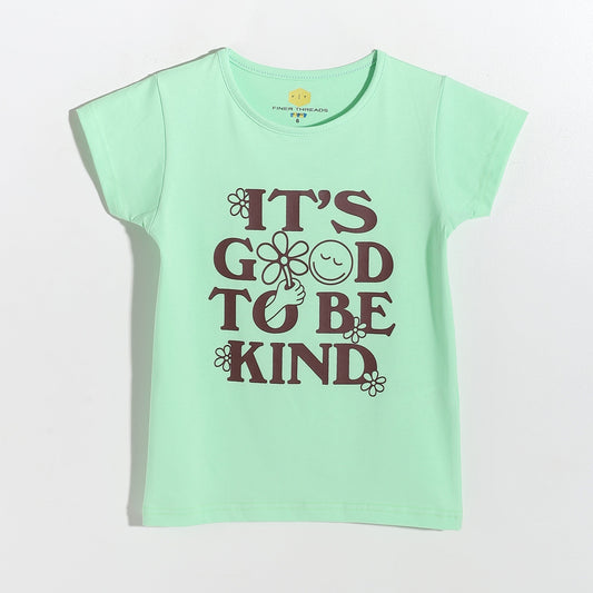 Girls Cotton Printed T-Shirt