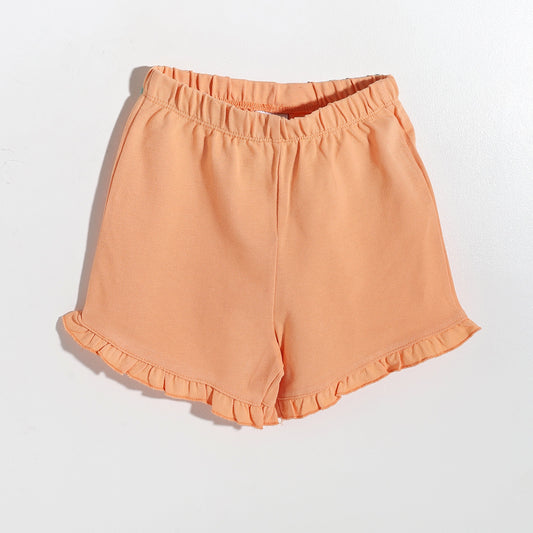 Girls melton plain shorts